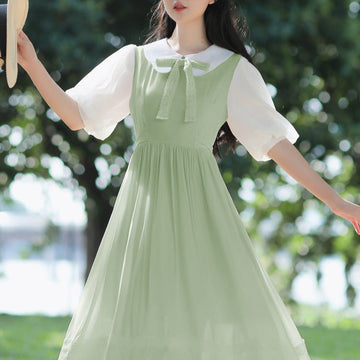 葉影の清麗ワンピース_A0485